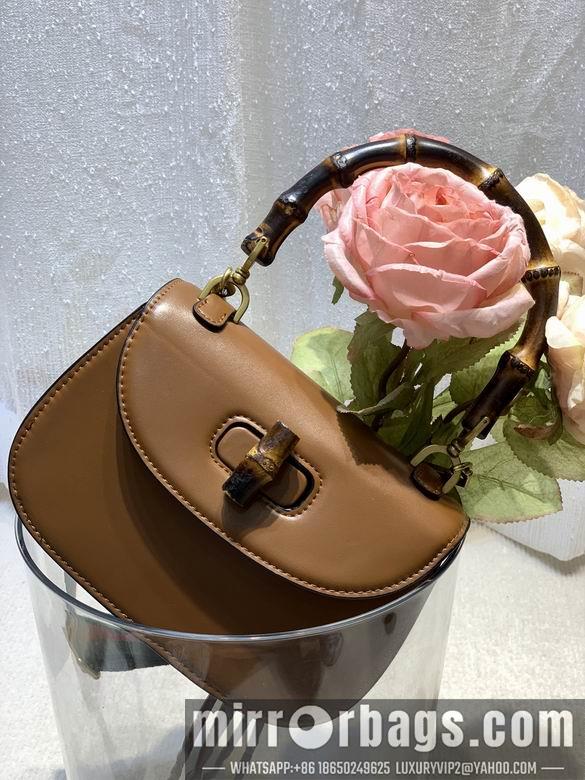 Replica Gucci Bags 1:1 WD675797棕皮 21X15X7