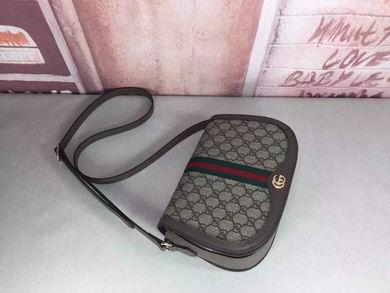 Replica Gucci Bags 1:1 WD601044啡红绿 25X18X9