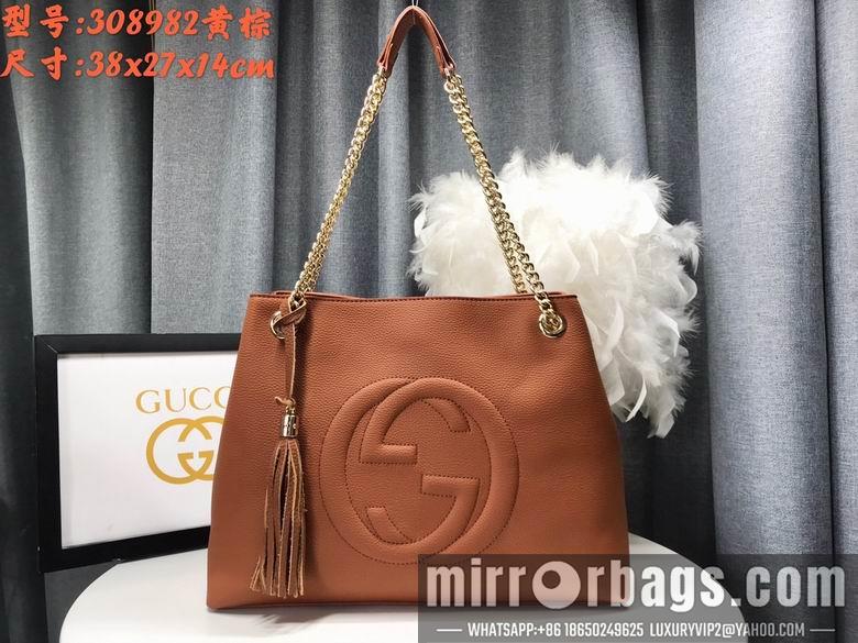 Replica Gucci Bags 1:1 WD308982棕色 38X27X14