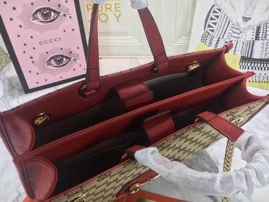 Replica Gucci Bags 1:1 WD621144杏布红皮 35X27X12