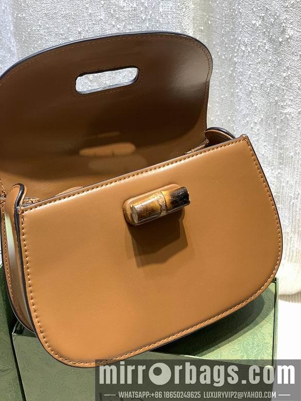 Replica Gucci Bags 1:1 WD675797棕皮 21X15X7