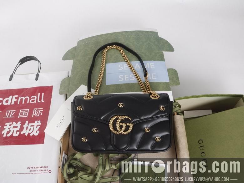 Replica Gucci Bags 1:1 446744 22X13X6cm 443497 26X15X7cm YG 3colour