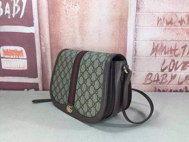 Replica Gucci Bags 1:1 WD601044啡红绿 25X18X9