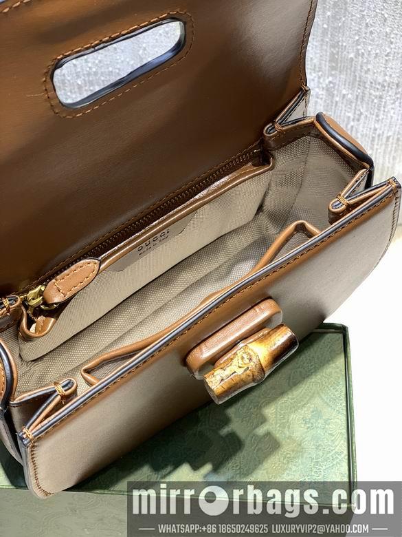 Replica Gucci Bags 1:1 WD675797棕皮 21X15X7
