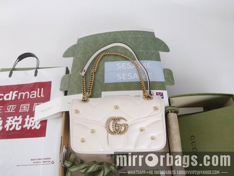 Replica Gucci Bags 1:1 446744 22X13X6cm 443497 26X15X7cm YG 3colour