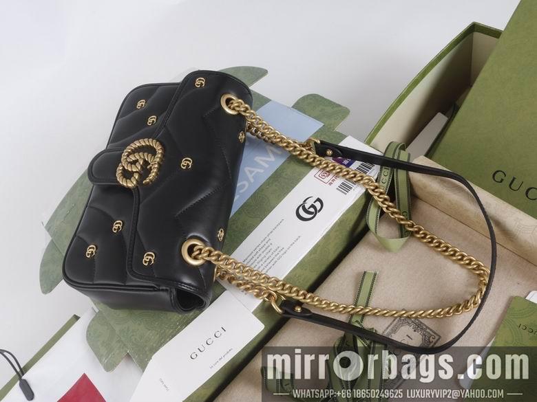 Replica Gucci Bags 1:1 446744 22X13X6cm 443497 26X15X7cm YG 3colour