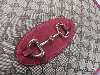 Replica Gucci Bags 1:1 WD621144杏布红皮 35X27X12