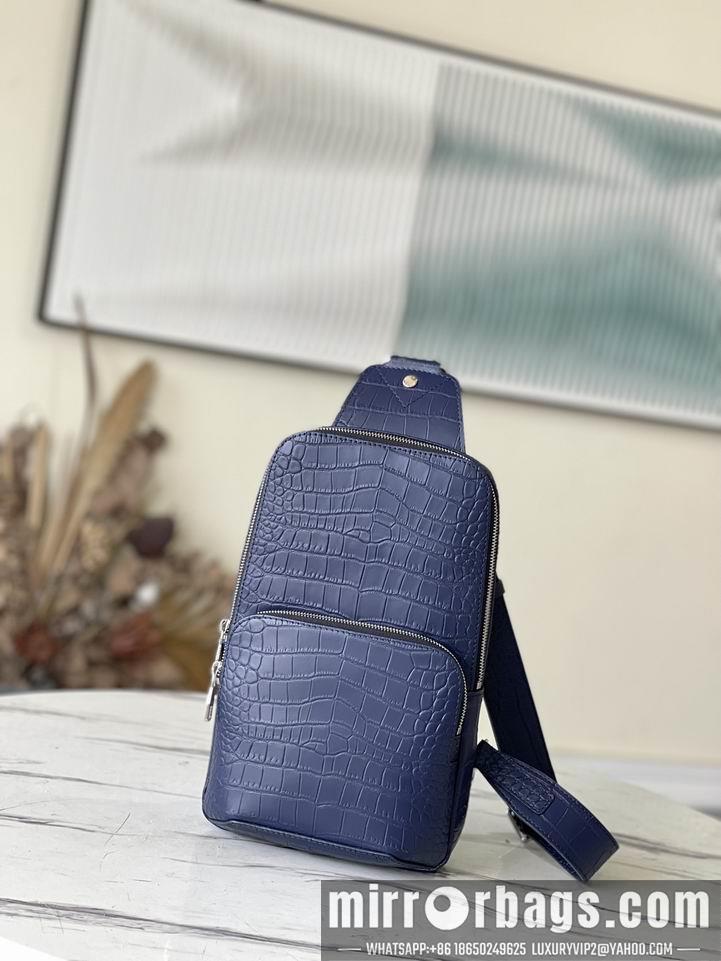 LV Replica Bags Avenue N41720鳄鱼纹黑 蓝20x31x10cm gf