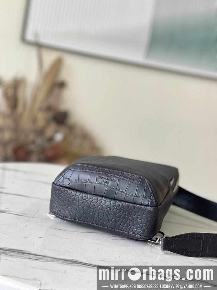 LV Replica Bags Avenue N41720鳄鱼纹黑 蓝20x31x10cm gf