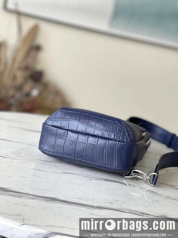 LV Replica Bags Avenue N41720鳄鱼纹黑 蓝20x31x10cm gf