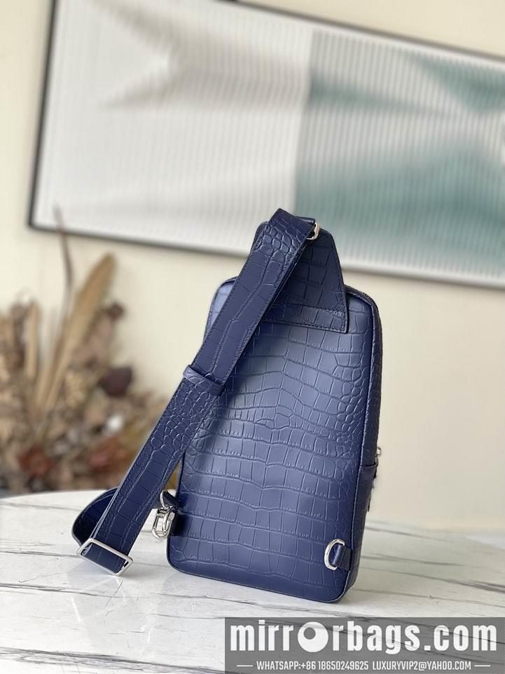 LV Replica Bags Avenue N41720鳄鱼纹黑 蓝20x31x10cm gf