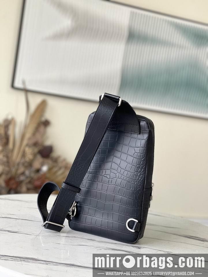LV Replica Bags Avenue N41720鳄鱼纹黑 蓝20x31x10cm gf