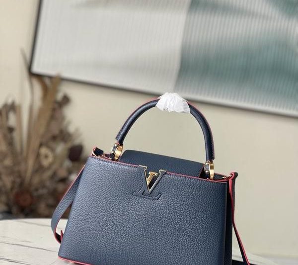 LV Replica Bags Capucines M42259海军蓝金扣 31.5x20x11cm