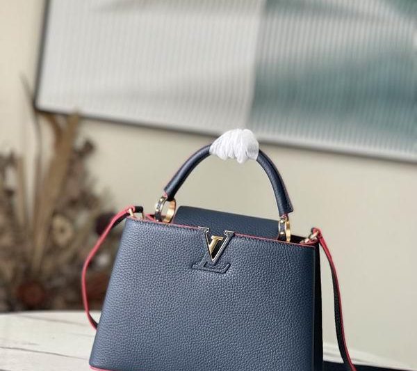 LV Replica Bags Capucines M42259海军蓝金扣 27x18x9cm