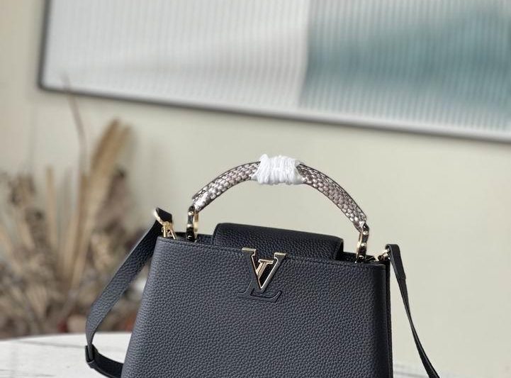 LV Replica Bags Capucines N92040金扣蛇27x18x9cm3色