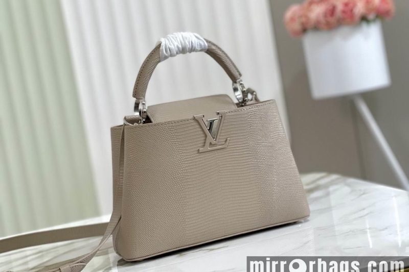 LV Replica Bags CapucinesBB N98093蜥蜴纹27x18x9cm