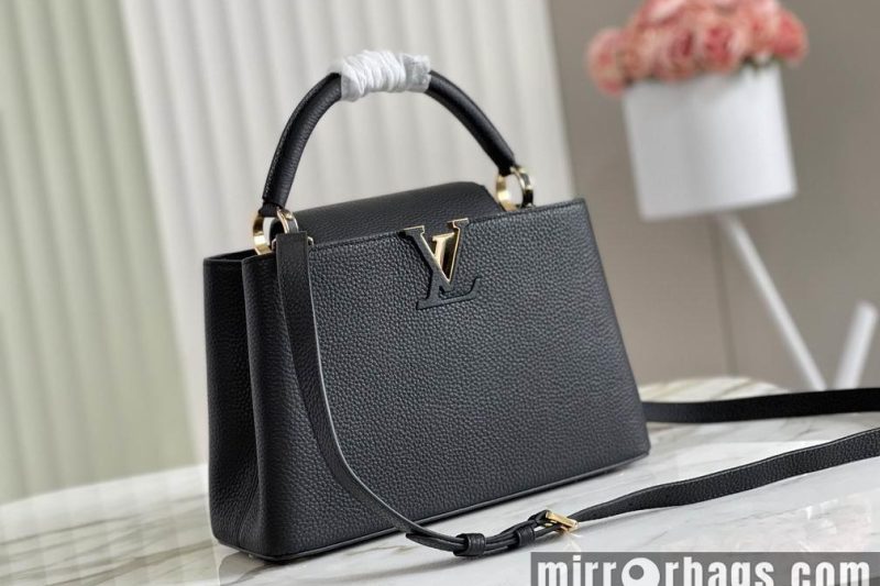 LV Replica Bags Capucines M42259 M48865黑色金扣31.5x20x11cm