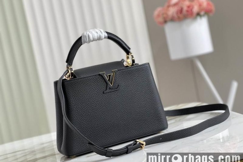 LV Replica Bags Capucines M42259 M48865黑色金扣27x18x9cm