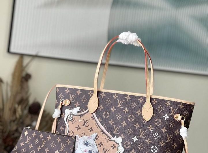 LV Replica Bags Neverfull M40995猫咪丝印32x29x17cm