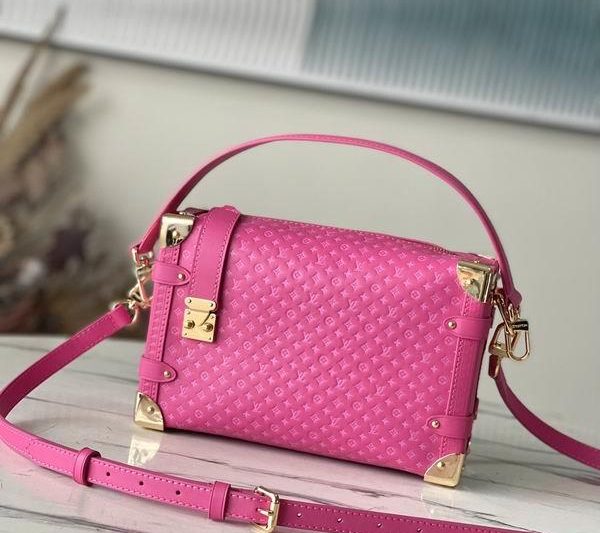 LV Replica Bags M46358蓝 玫红全皮24.5×16.5×8.5cm