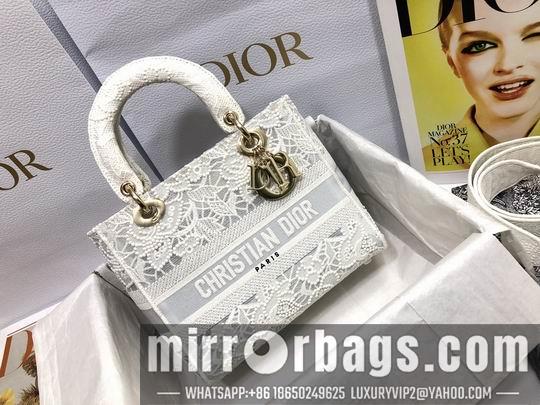Dior Replica Bags Lady M0565白色蚕蕾丝24x20x11cm wz