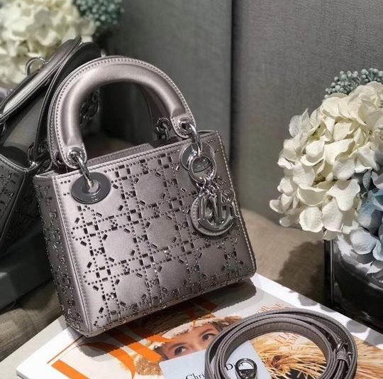 Dior Replica Bags Lady 2011s丝绸烫钻17cm wo
