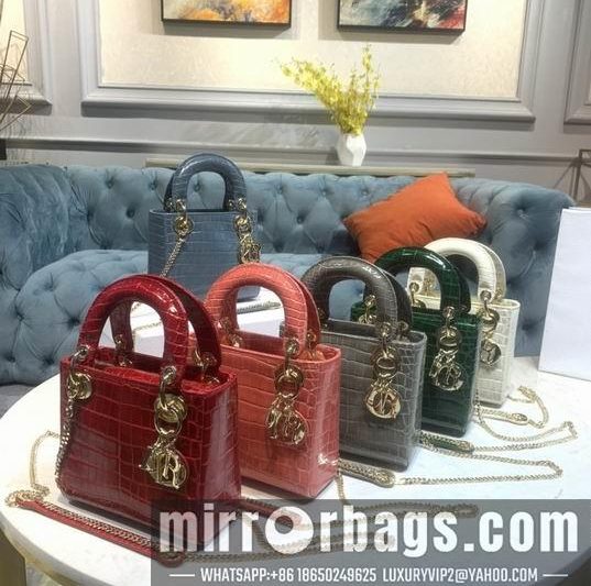 Dior Replica Bags Lady鳄鱼压纹17×7.5x14cm yz