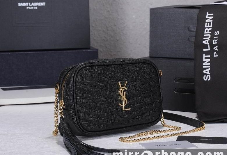 YSL Replica Bags WN1997黑色（金银黑扣） 18X10X5
