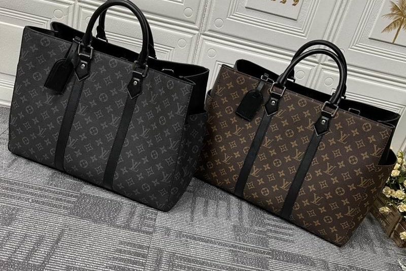 1:1 Louis Vuitton Bags Sac Plat M46451黑花 老花44x33x18cm ss