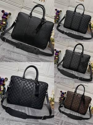1:1 Louis Vuitton Bags Voyage M46457黑花 老花 黑格 压格 十字纹36.5×27.5x6cm ss
