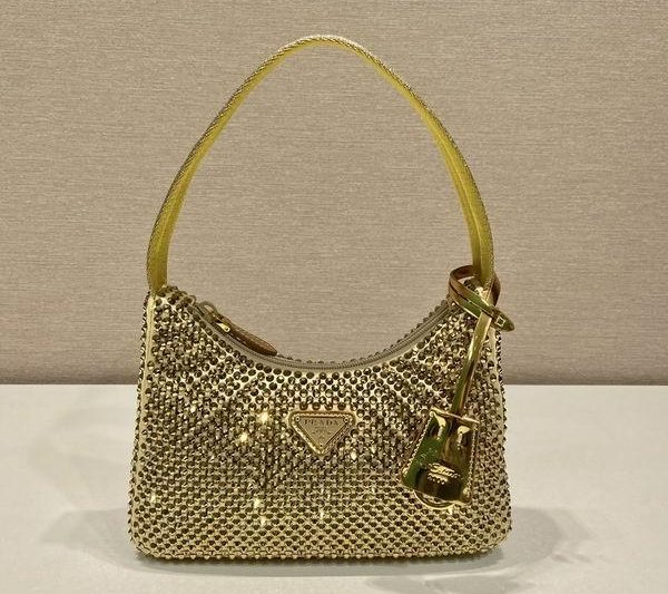 Replica Prada Bags Prada hobo 1NE515闪钻23x13x5cm AP