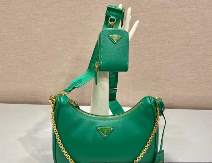 Replica Prada Bags 1BH204 Nylon Hobo 23x17x6.5cm Ap