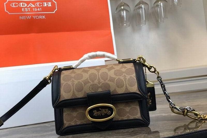Replica Coach Bags TT61259 black skin of Brown glue