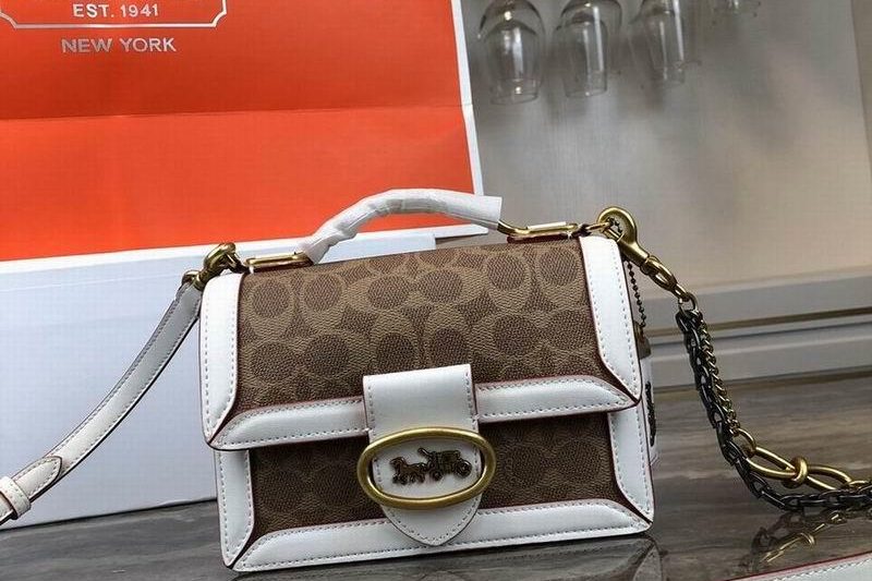 Replica Coach Bags TT61259 white skin of Brown glue