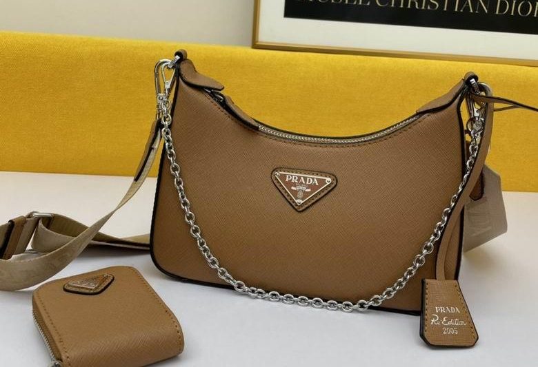 Replica Prada Bags WW1BH204棕 18X22X6.5