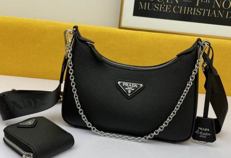 Replica Prada Bags WW1BH204黑 18X22X6.5