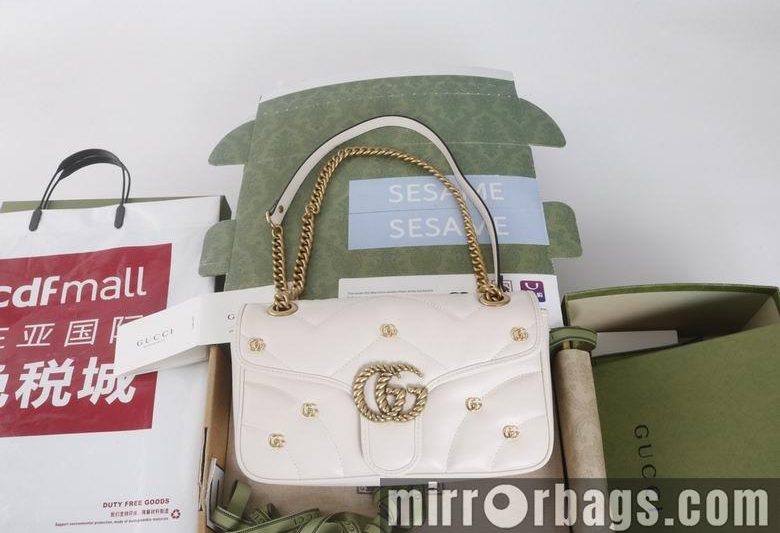 Replica Gucci Bags 1:1 446744 22X13X6cm 443497 26X15X7cm YG 3colour