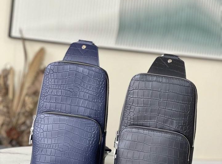 LV Replica Bags Avenue N41720鳄鱼纹黑 蓝20x31x10cm gf